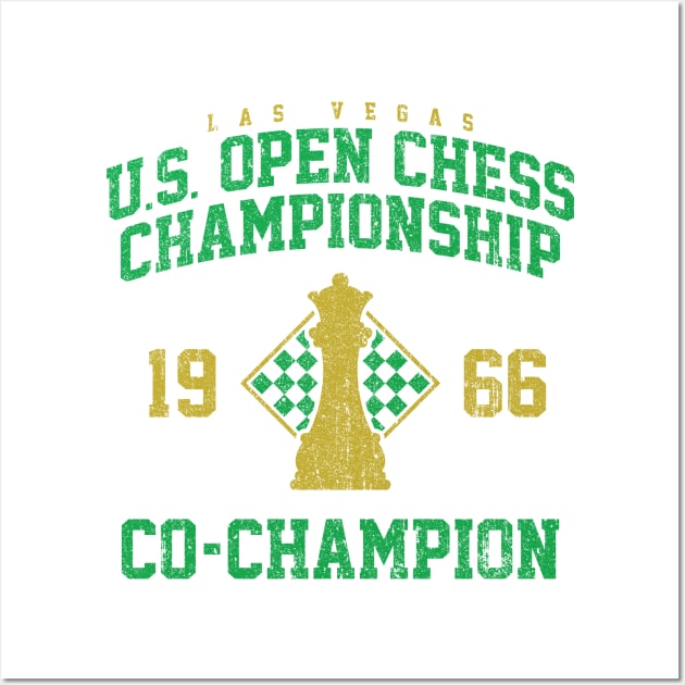 1966 US Open Chess Championship Co-Champion (Variant) Wall Art by huckblade